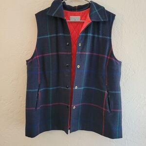 Pendelton Plaid Wool Vest Insulated Large